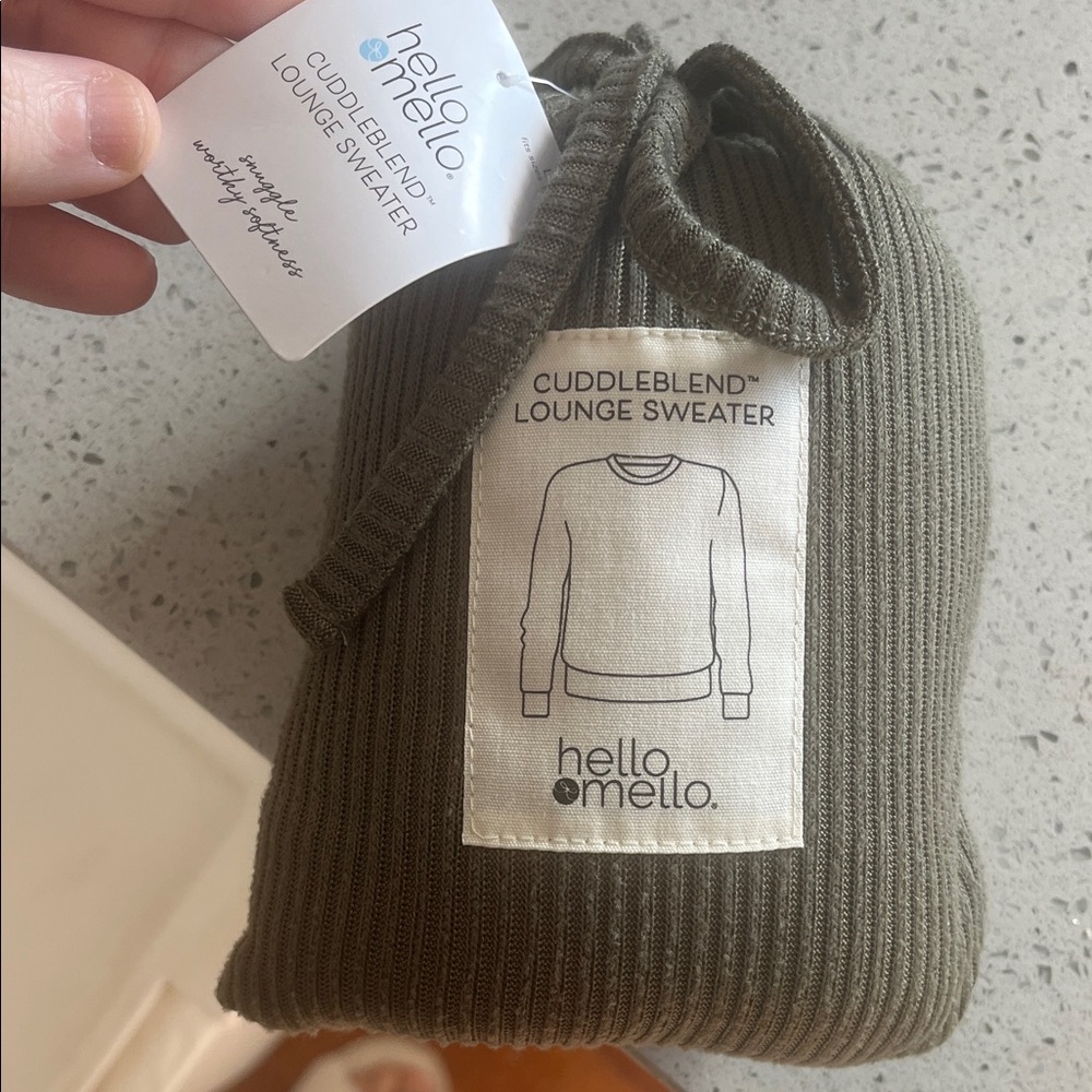 Hello Mello Olive Lounge Sweater
